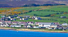 a view of Blackwaterfoot from the south approach