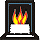 open fireplace